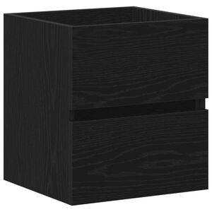 vidaXL Gabinete para pia de banheiro, carvalho preto, 41x38,5x45 cm, madeira engenheirada