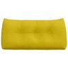 vidaXL Travesseiro para Costas Amarelo 100 x 24 x 50 cm Veludo