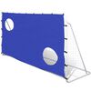 vidaXL Baliza de futebol com parede pontaria 240x90x150 cm a&ccedil;o