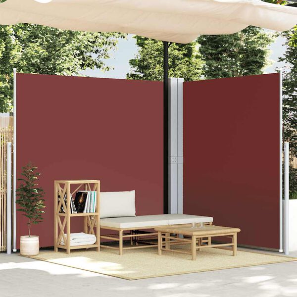 vidaXL Toldo lateral retrátil 220x600 cm castanho