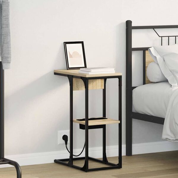 vidaXL Arm&aacute;rio de Cabeceira Carvalho Sonoma 41,5 x 26 x 60,5 cm