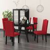 vidaXL Cadeiras de jantar 4 pcs veludo vermelho tinto
