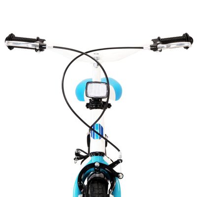 vidaXL Bicicleta de criança roda 18" azul e branco