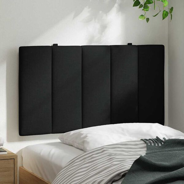vidaXL Almofad&atilde;o de cabeceira Hanko 80 cm tecido preto