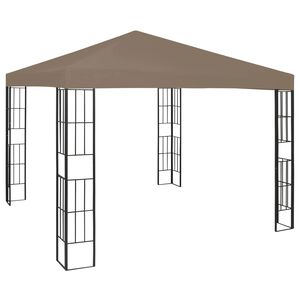 vidaXL Gazebo 3x3 m cinzento-acastanhado