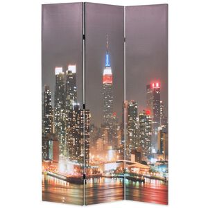 vidaXL Biombo dobr&aacute;vel Nova Iorque de noite 120x170 cm