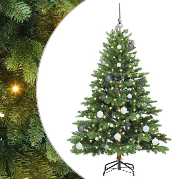 vidaXL &Aacute;rvore de Natal Artificial com 150 LEDs Verde 150 cm PE e PVC