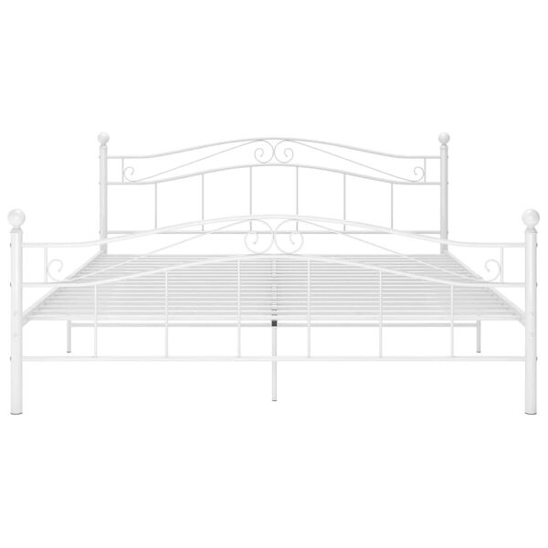 vidaXL Estrutura de cama 180x200 cm metal branco
