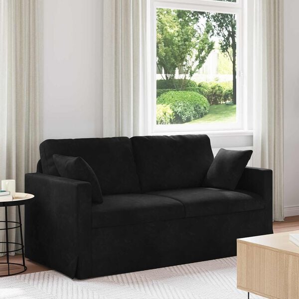vidaXL Sof&aacute; Preto Dimens&otilde;es gerais: 158 x 78 x 80 cm (L x P x A)