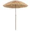 vidaXL Parasol de Praia Natural 255 x 255 x 255 cm Poli&eacute;ster e A&ccedil;o