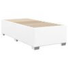 vidaXL Cama com molas/colchão 100x200 cm couro artificial branco