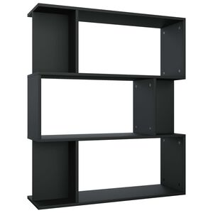 vidaXL Estante/divis&oacute;ria 80x24x96 cm derivados de madeira preto
