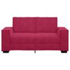 vidaXL Sof&aacute; de 2 lugares veludo 160x78x84 cm vermelho tinto