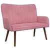 vidaXL Sof&aacute; para 2 Pessoas Rosa 115 x 61 x 87 cm Veludo (V)