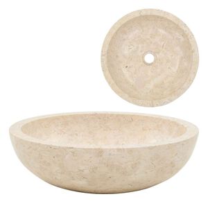vidaXL Lavat&oacute;rio 40x12 cm m&aacute;rmore creme