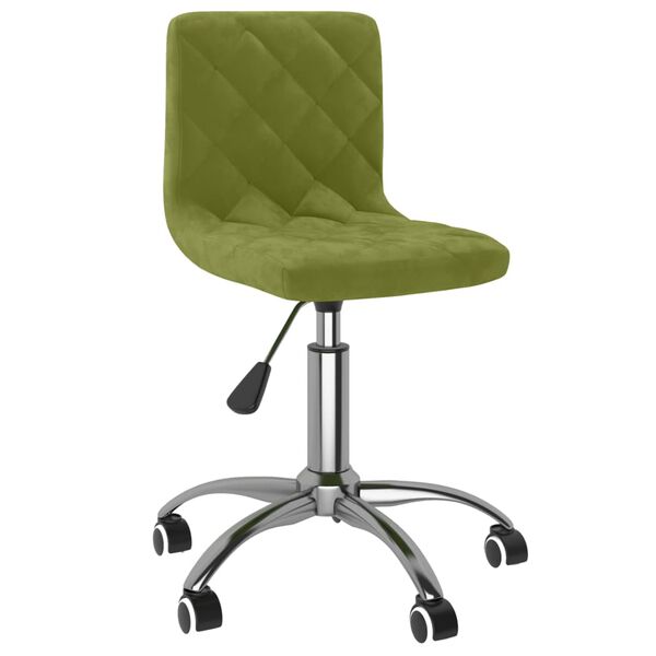vidaXL Cadeiras de jantar girat&oacute;rias 2 pcs veludo verde-claro