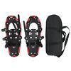 vidaXL Raquetes de Neve 3 em 1 Vermelho e Preto 53,5 x 21 cm