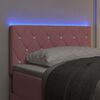 vidaXL Cabeceira LED com luzes de tira LED Manual Rosa 80 cm Poli&eacute;ster