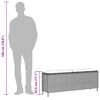 vidaXL Banco de jardim com almofad&atilde;o 110x30x40,5 cm vime PE