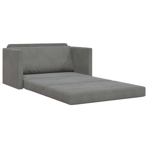 vidaXL Sof&aacute;-Cama 110cm Cinza Escuro Veludo