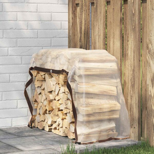 vidaXL Lona com Olhais Transparente 1 x 2 m Polietileno