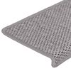 vidaXL Tapetes escada adesivos aspeto sisal 30pcs 65x21x4 cm prateado