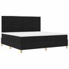 vidaXL Cama Box Spring LED com colch&atilde;o Preto 200 x 200 cm tecido