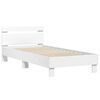 vidaXL Estrutura de cama c/ cabeceira e luzes LED 90x190 cm branco