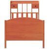 vidaXL Cama c/ estante sem colchão 100x200cm pinho maciço castanho-mel