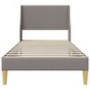 vidaXL Estrutura da Cama Cinzento-acastanhado 90 x 190 cm tecido