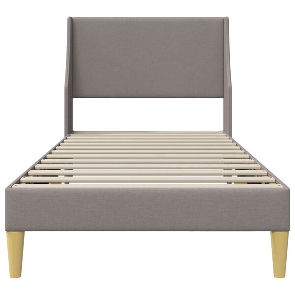 vidaXL Estrutura da Cama Cinzento-acastanhado 90 x 190 cm tecido