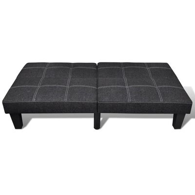 vidaXL Sofá-cama ajustável tecido preto