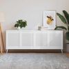 vidaXL Portas de arm&aacute;rio 4 pcs design de persiana pinho maci&ccedil;o branco