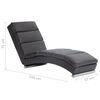vidaXL Chaise longue couro artificial cinzento
