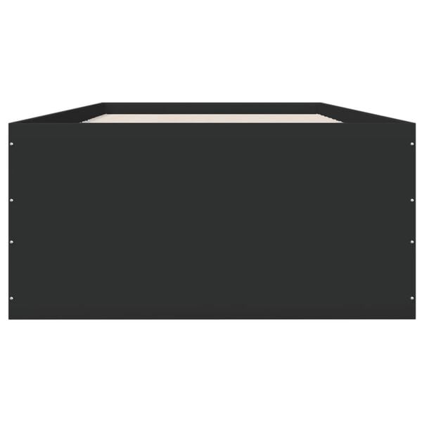 vidaXL Estrutura de cama 100x200 cm derivados de madeira preto
