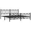 vidaXL Estrutura de cama com cabeceira e p&eacute;s 193x203 cm metal preto