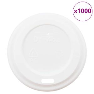vidaXL Tampas para copos caf&eacute; papel &Oslash;60 mm 4oz 1000 un pl&aacute;stico branco