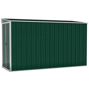 vidaXL Abrigo suspenso p/ jardim 118x288x178 cm a&ccedil;o galvanizado verde