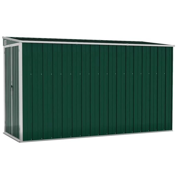 vidaXL Abrigo suspenso p/ jardim 118x288x178 cm aço galvanizado verde