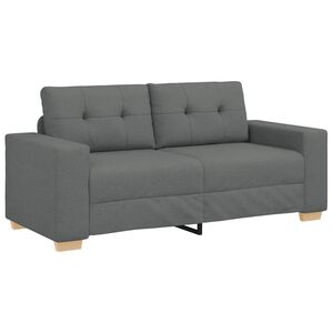 vidaXL Sof&aacute; de dois lugares, cinza escuro, 180x77x82 cm, em tecido