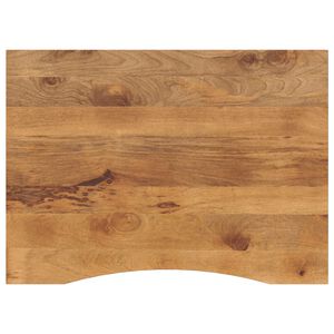 vidaXL Tampo de mesa com curva 110x80x2,5 cm mangueira &aacute;spera maci&ccedil;a