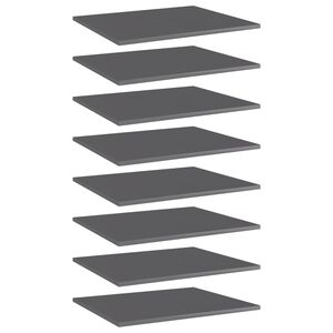 vidaXL Prateleiras para estante 8 pcs derivados de madeira cinza