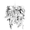 Candelabro de teto, modelo com folhas 21,5 x 30 cm, prateado