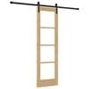 vidaXL Porta Deslizante ORKDAL Natural e Preto 61 x 198,5 cm