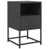 vidaXL Mesa de cabeceira 36x39x60,5 cm a&ccedil;o preto