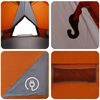 vidaXL Tenda Teepee com telhado Cinza e Laranja 490 x 410 x 210 cm