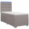 vidaXL Cama box spring com colch&atilde;o Cinzento-acastanhado 90 x 190 cm