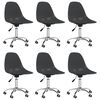 vidaXL Cadeiras de jantar girat&oacute;rias 6 pcs PP cinzento-claro