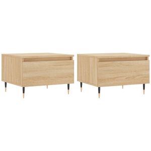 vidaXL Mesas de centro 2 pcs 50x46x35cm deriv. madeira carvalho sonoma