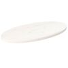 vidaXL Tampo de mesa oval 70x35x2,5 cm pinho maci&ccedil;o branco